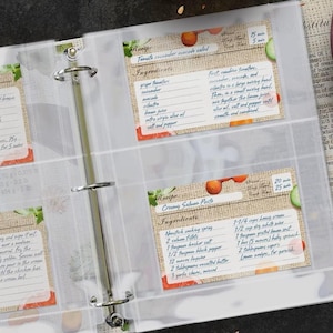 Recipe Binder for 4x6 Cards - Etsy