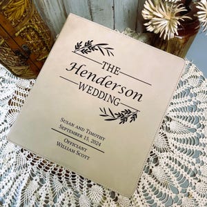 Personalized Vegan Leather Wedding Planner Binder: Engraved 3-Ring Binder