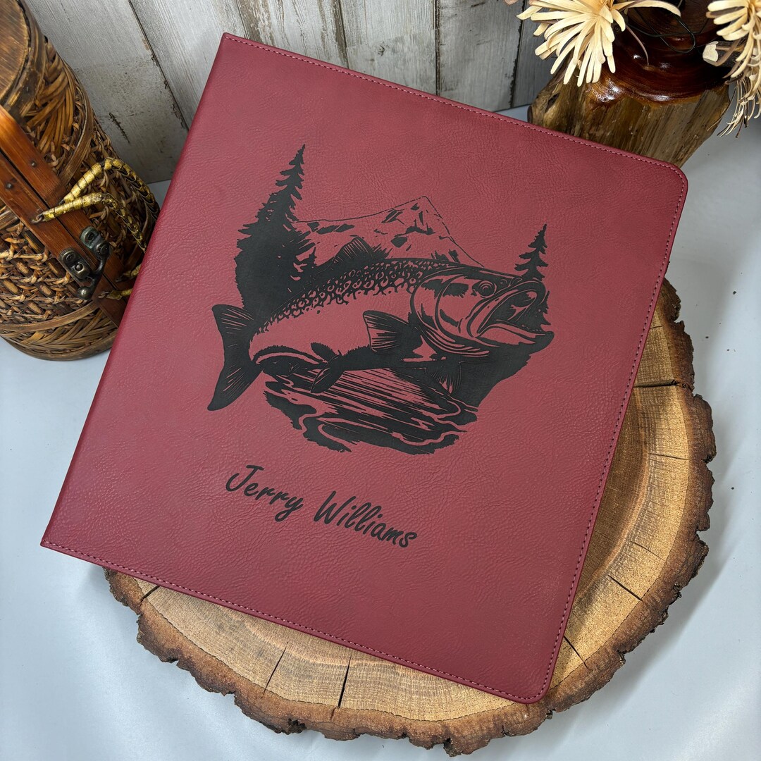 Fishing Binder - 3 Ring Binder - Wildlife - Personalized Binder ...