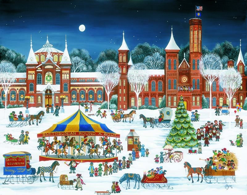Christmas at the Smithsonian, Box of 12 Cards and 12 Premium Envelopes