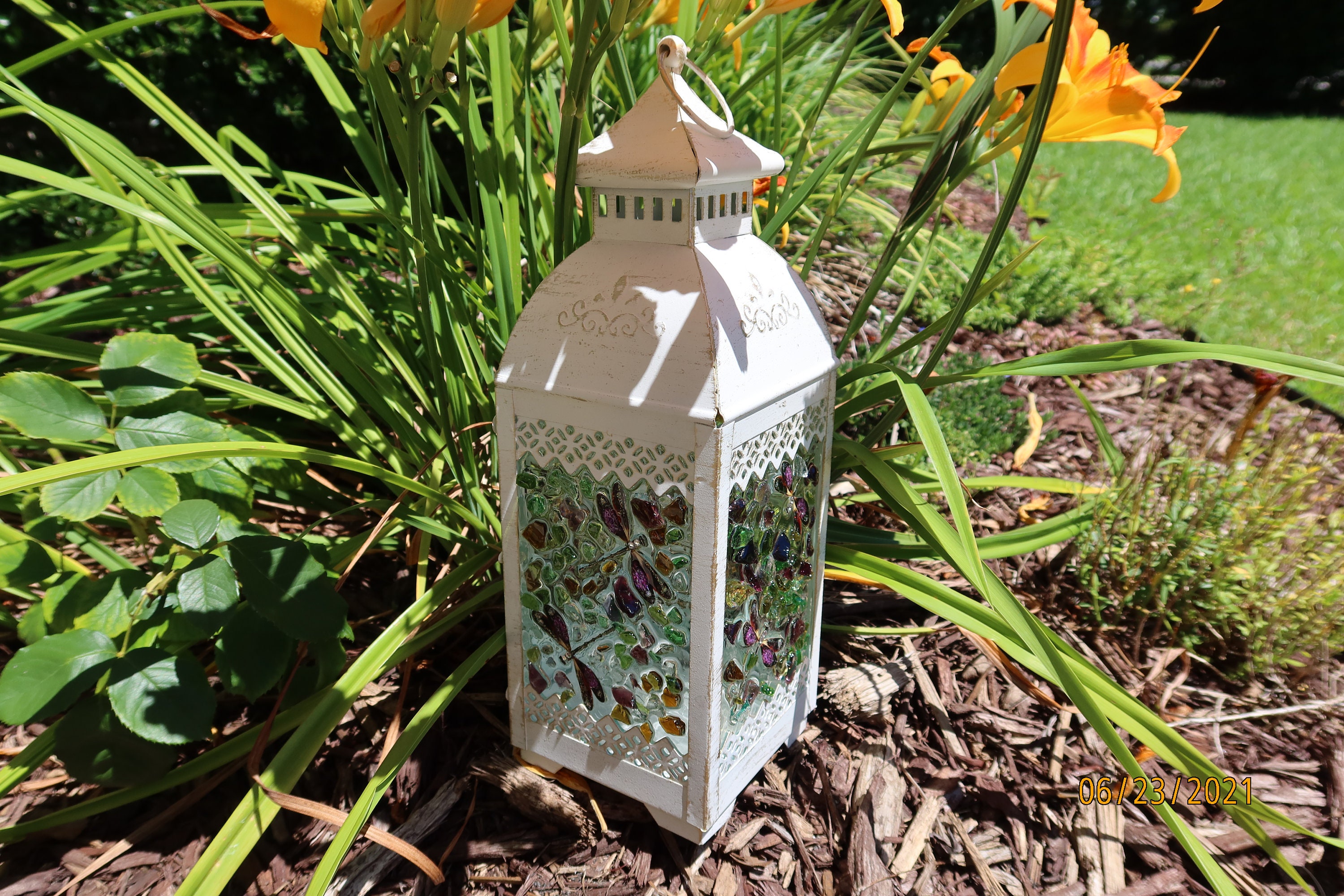 Dragonfly lantern lantern with dragonflies shabby chic Etsy