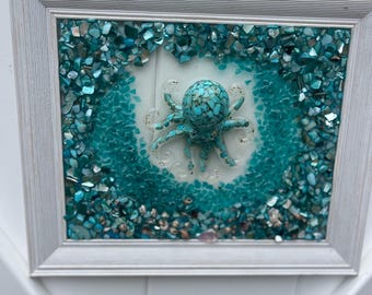 Octopus Wall Hanging: Beach Decor Sun Catcher with Shells, Beach Decor, Beach House Gift, Octopus Lover Gift, Octopus gift, Octopus art
