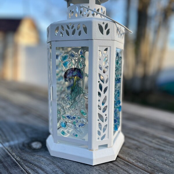 Sea Glass Lantern - Etsy