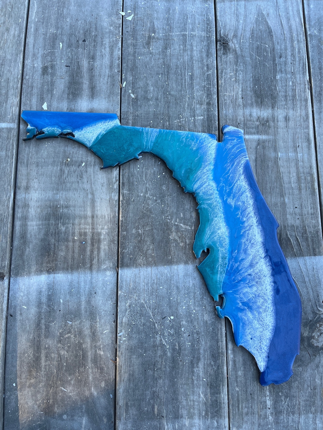 Florida Resin Art, Beach Resin Art Wall Decor, Ocean Wall Art, Florida Art, Florida Wall Decor