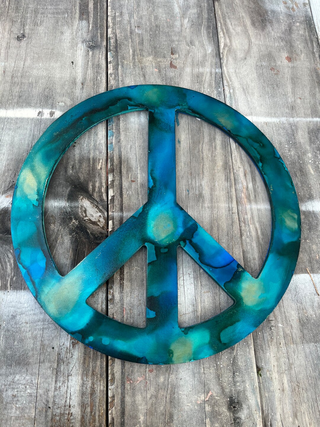 Wooden Peace Sign, Purple Peace Sign, Blue Peace Sign, Peace Sign Wall
