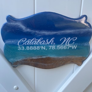 Handcrafted Resin Beach Sign: Sunset Beach or Calabash, NC