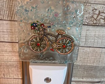 Bike nightlight, Nightlight with bicycle, cycling decor, bike light, bicycle night light, fun night light, fun decor