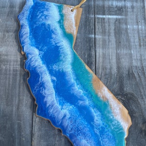 California cutting board, California charcuterie, California decor, California serving board, state of California board, CA cutting board image 4