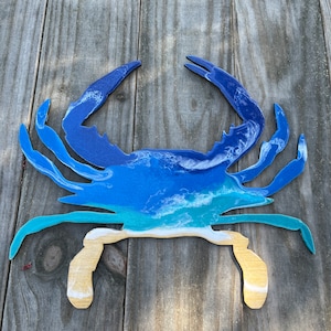 Crab resin art, crab wall hanging, ocean art crab, resin crab, beach art, Maryland crab, crab artist, crab wall hanging, crab art, crab gift