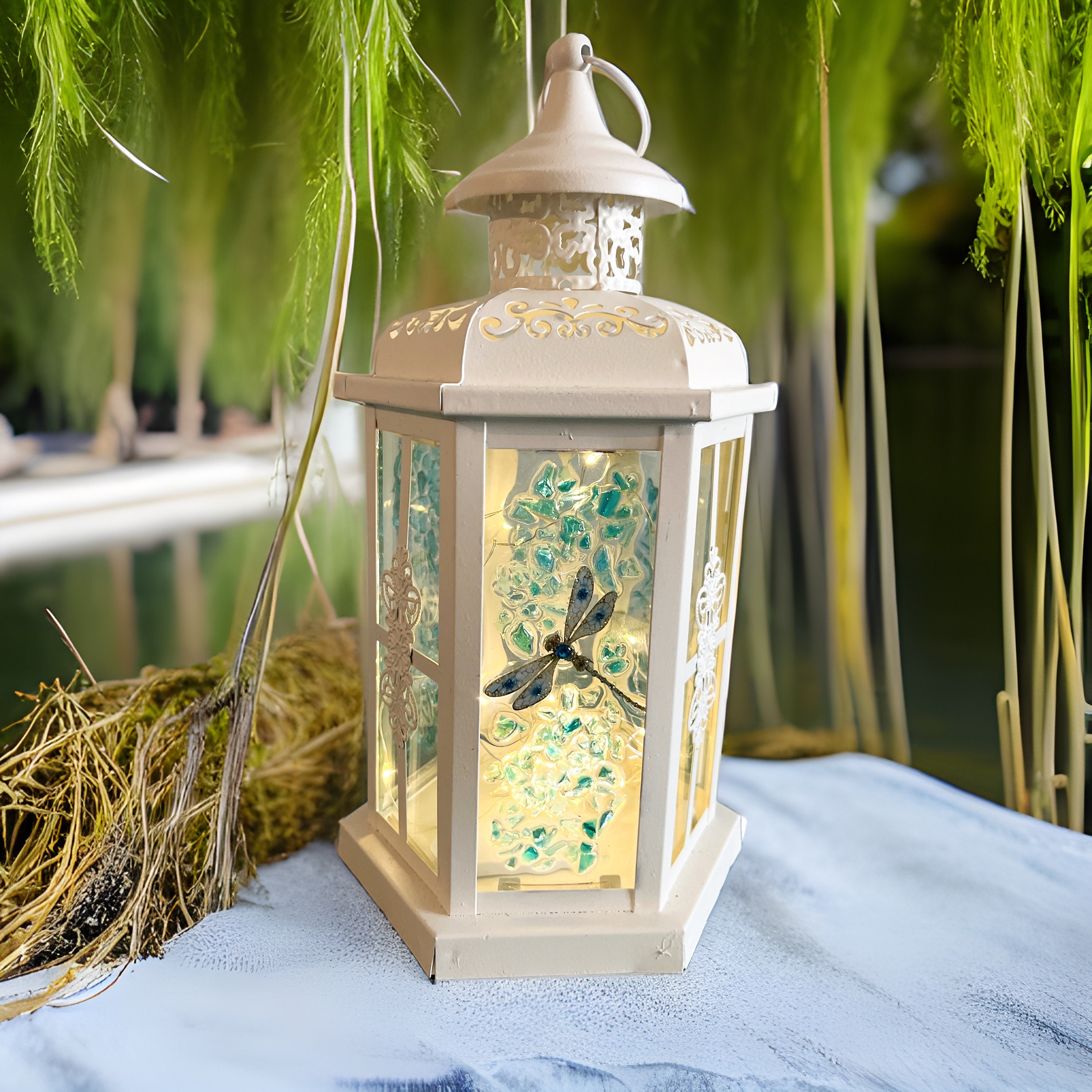Dragonfly Lantern Centerpiece