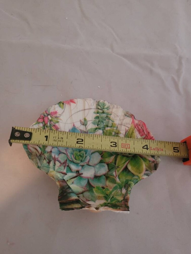 Trinket Dish Shell Art Succulent Shell Decoration Ring Holder Party Favors Shell Art Decoupaged scallop shell Candle Holder