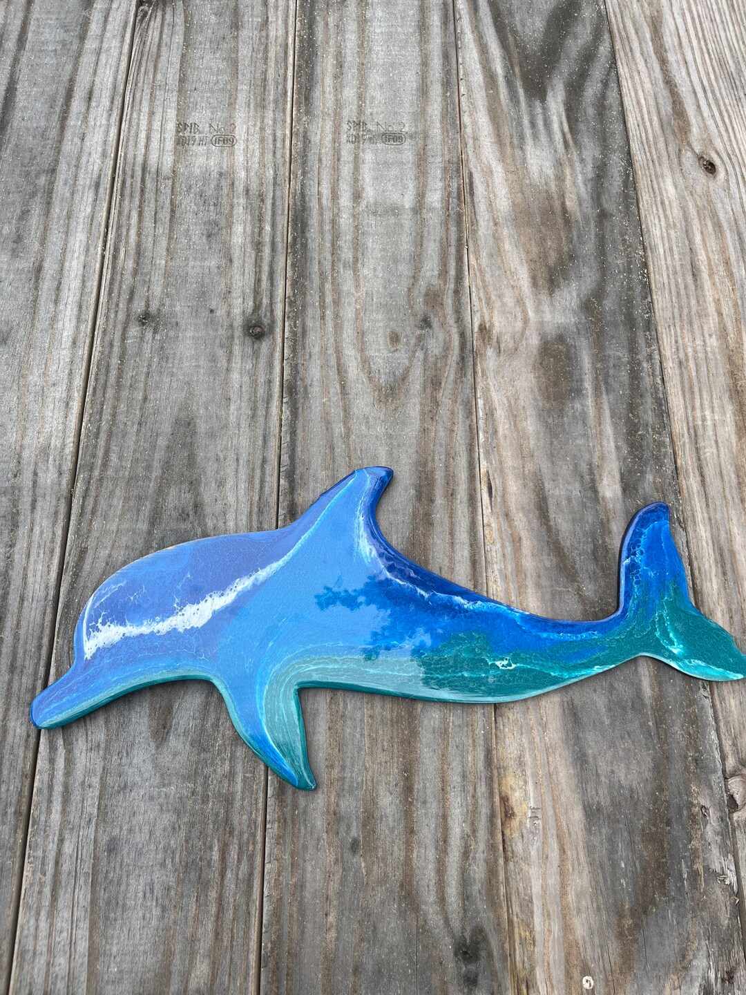 Dolphin Resin Art, Dolphin Wall Hanging, Ocean Art Dolphin, Resin