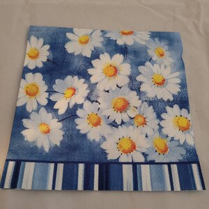 Daisy Decoupage Napkins: Luncheon Size, Craft Paper Napkins