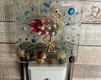 Beach Night Light: Flamingo light,  Flamingo night light,  pink flamingo light, flamingo gift, flamingo lover, flamingo light