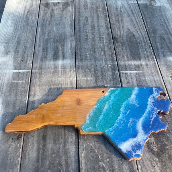 North Carolina cutting board, North Carolina charcuterie, North Carolina decor, NC serving board, state of NC board,  NC cutting board,