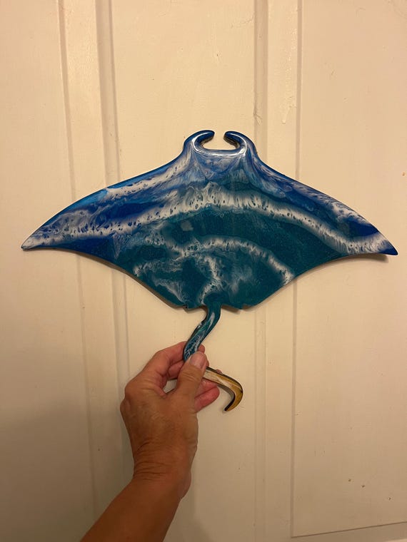 Resin Manta Ray Wall Art: Ocean Beach Home Decor - Etsy