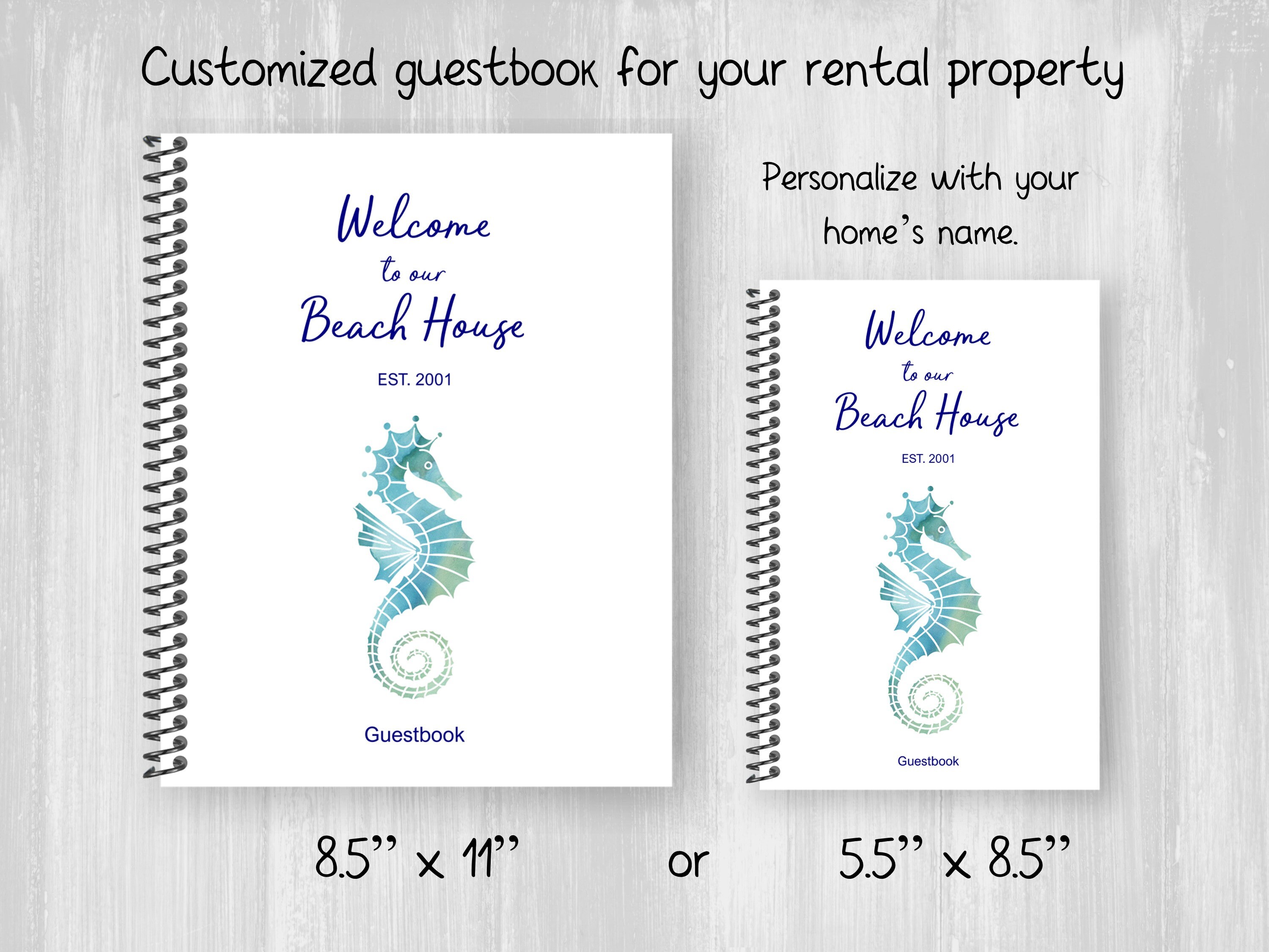 Beach House Guest Book, Visitors Book, New Homeowner Gift