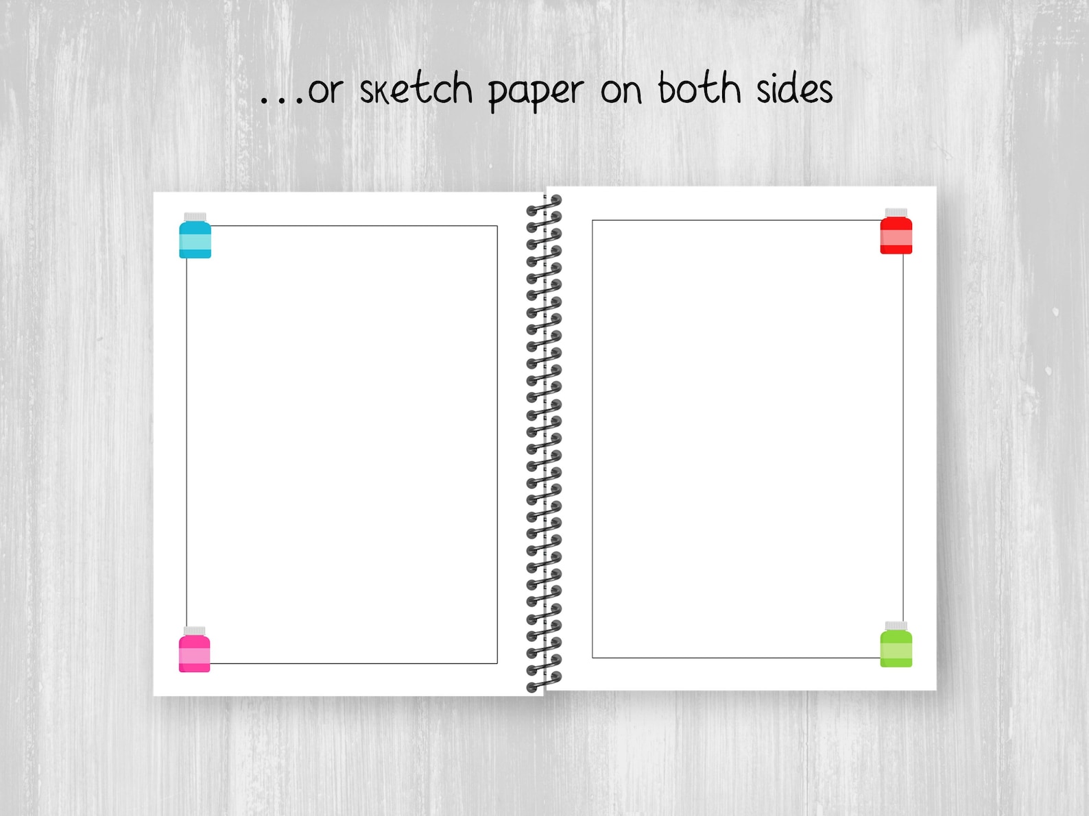 Personalized Notebook Art Supplies Sketchbook Coil Bound Etsy