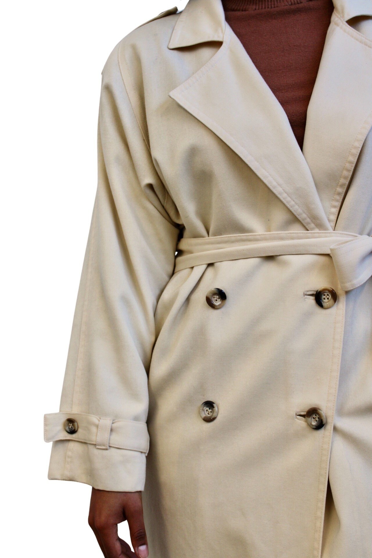 Ivory Wool Twill Trench Coat Etsy
