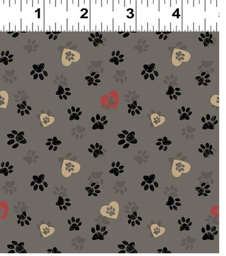 Dog paw print several fabric bones tote bag