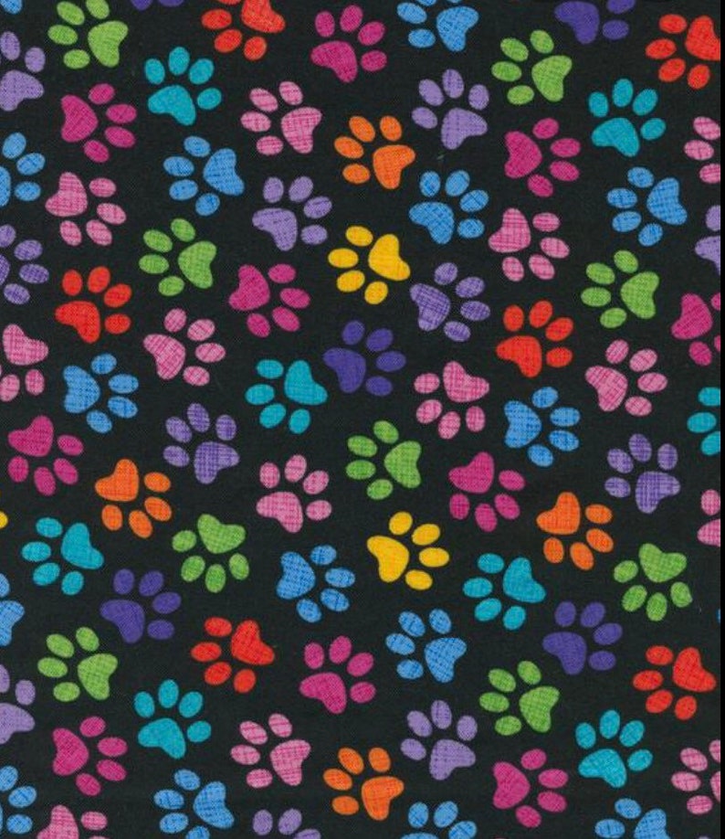 Dog paw print several fabric bones tote bag
