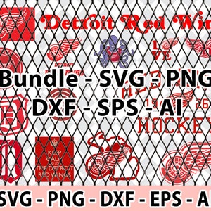 Detroit Red Wings Bundle Svg, Red Wings Svg,NHL svg, hockey