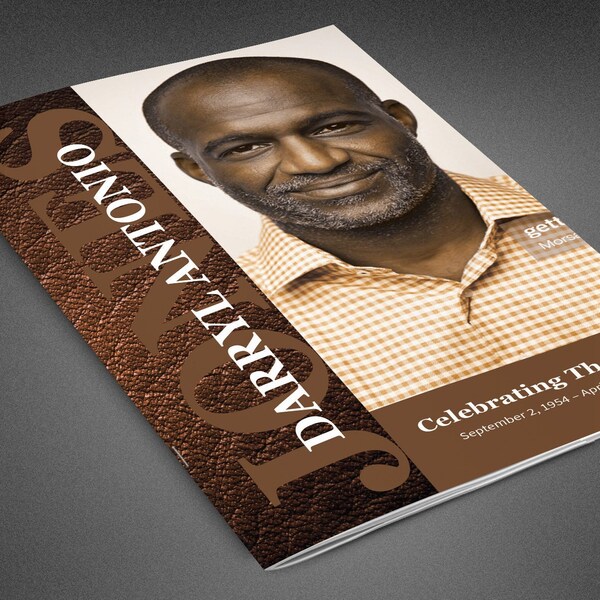 Funeral Program Template Indesign Etsy