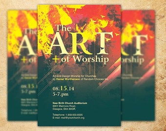 The Art of Worship Church Flyer | Photoshop Template |  4x6 Flyer