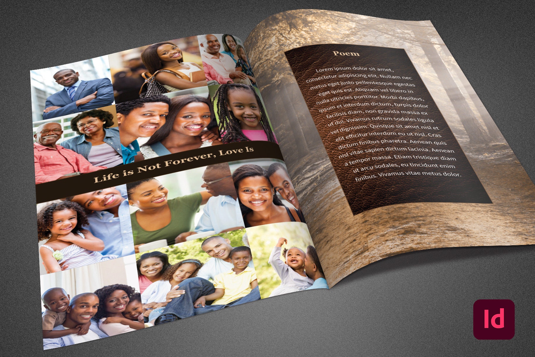 Homegoing Funeral Program Indesign Template Obituary Download Digital ...