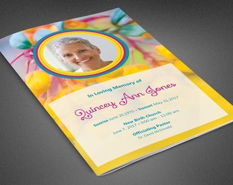 Precious Funeral Program | Photoshop Template | 8.5×11 Bi-Fold | In Loving Memory