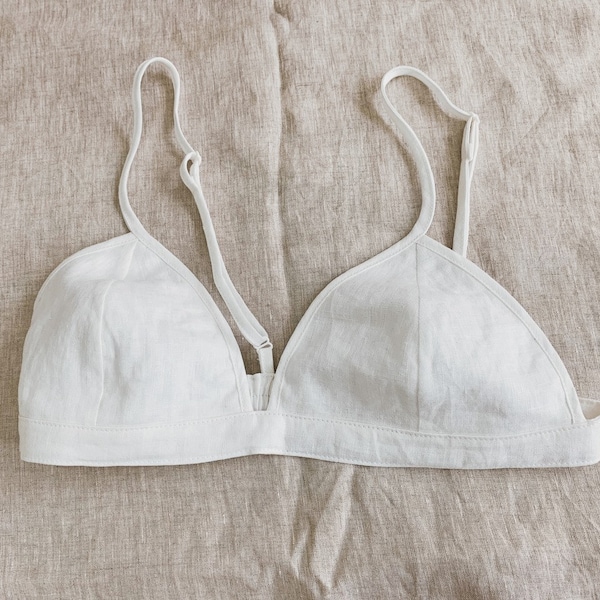 Linen bra/ linen sleepwear/ linen home wear/ Home wear bra/ summer linen bra/ linen lingerie