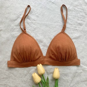 Linen bras/ linen bralette / linen lingerie/ non wired bra / Home wear bra/ summer linen bra
