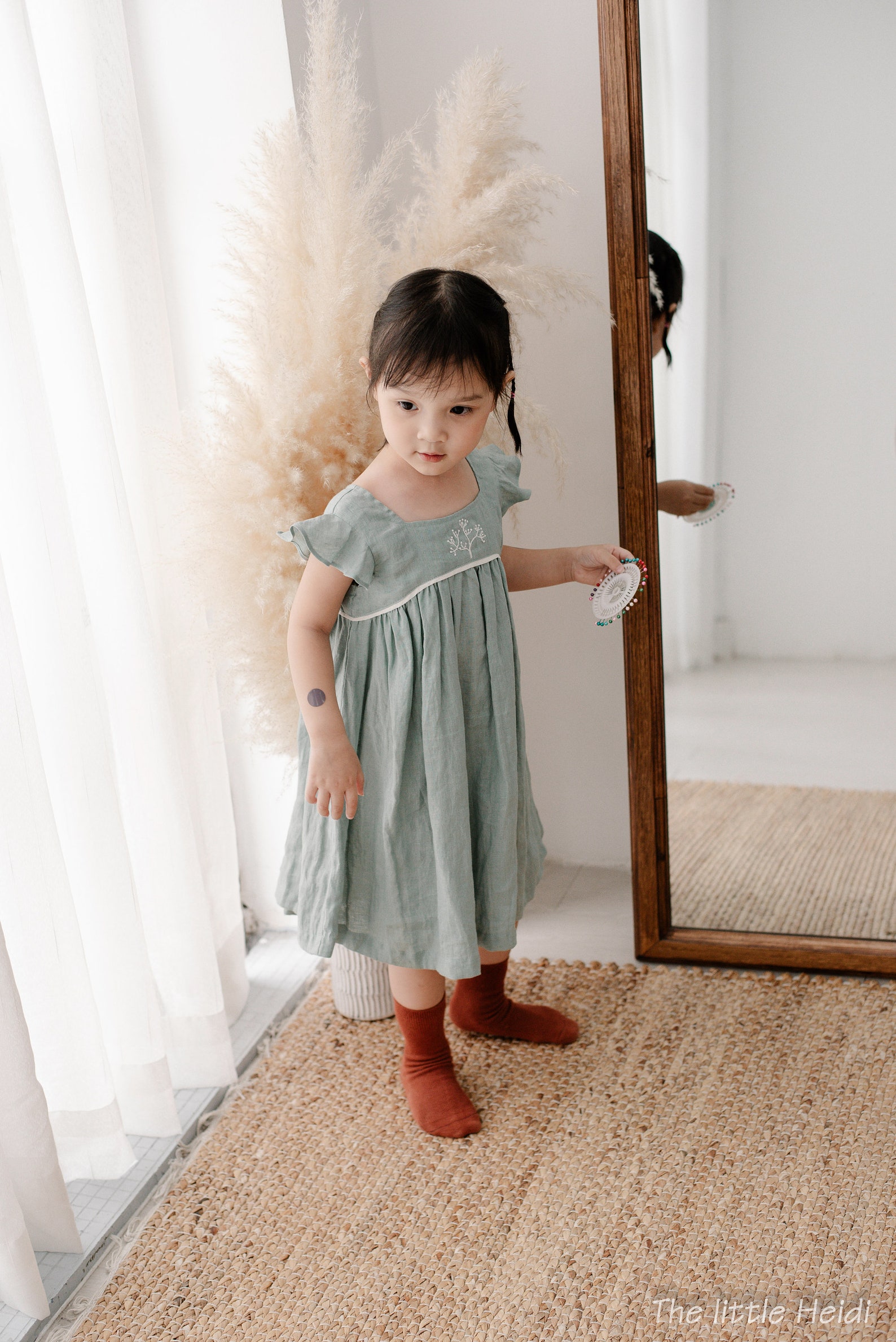 Linen Baby Dress/ Mint Linen Dress/ Linen Dress for Baby Girl/ Etsy