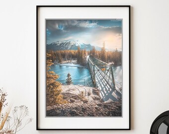 Old Fort Point Jasper Print | Jasper National Park Photograph, Mountain Art, Canadian Rocky Mountains, Jasper Alberta