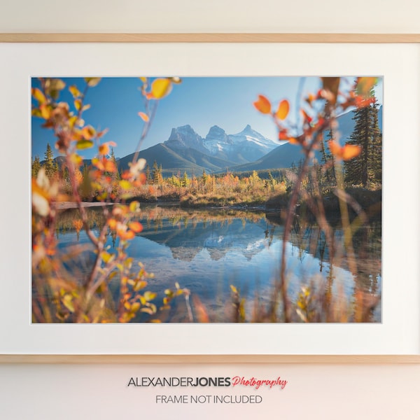 Trois soeurs Canmore Photo | Photographie de paysage de montagne, art des montagnes Rocheuses canadiennes, Alberta