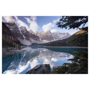 Moraine Lake Sunrise Photo | Canadian Rocky Mountains Photography | Wall Art Print | Home Decor