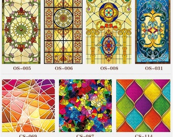 Stained Glass Window Film Etsy