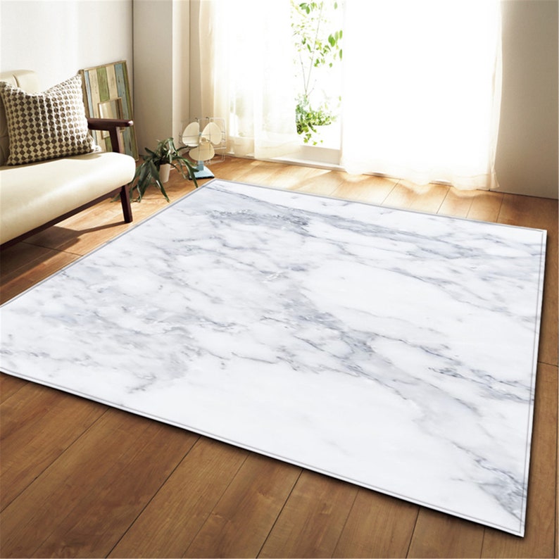 Nordic Modern Marble 3D Printed Carpets for Living Room Etsy