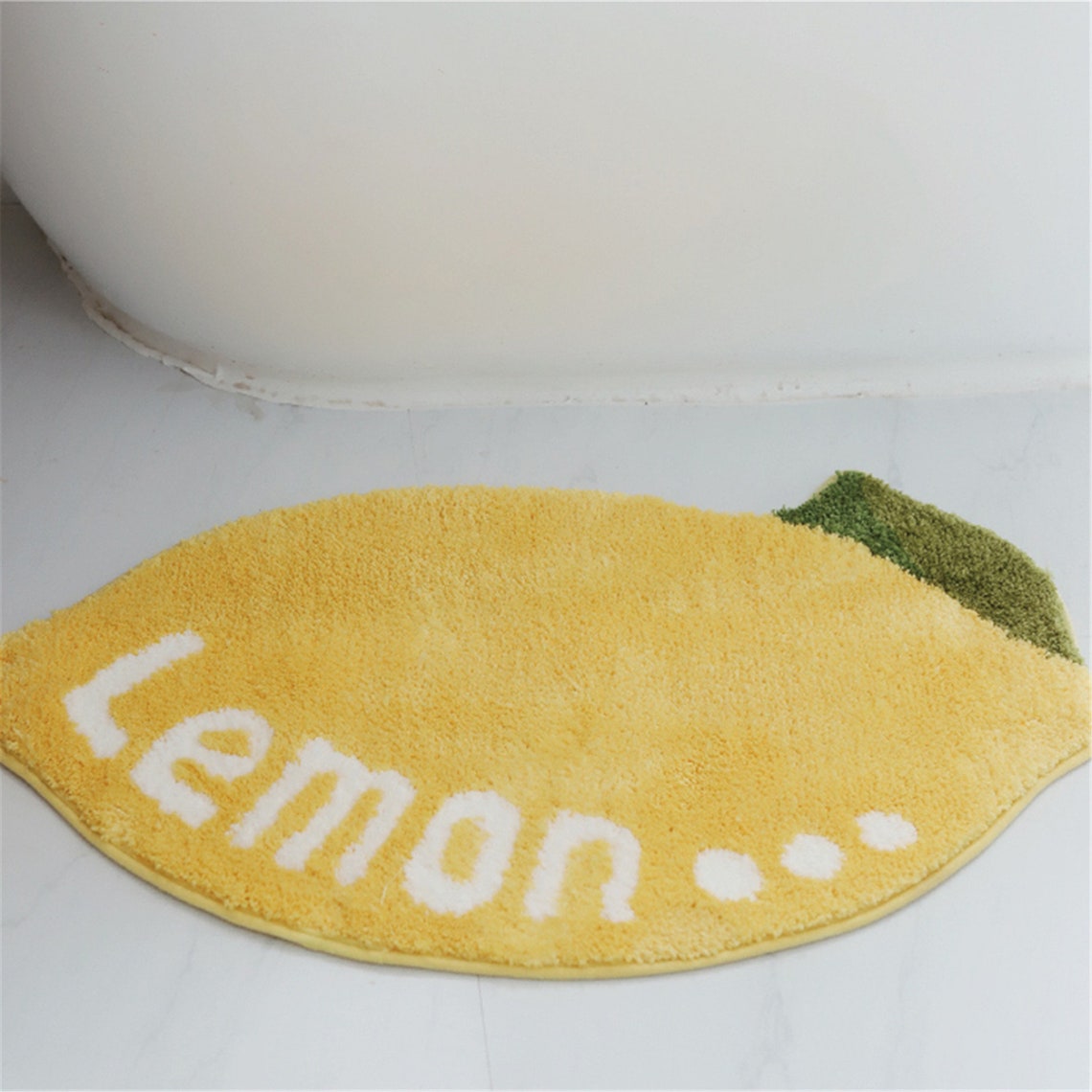 Fruit Bathmat Soft Fluffy Avocado Lemon Bathroom Tub Side Foot | Etsy