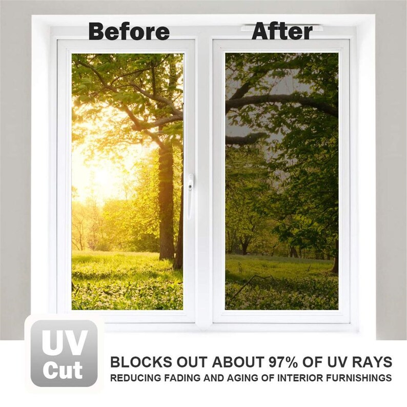 One Way Window Film Daytime Privacy Static Cling Self Adhesive Etsy