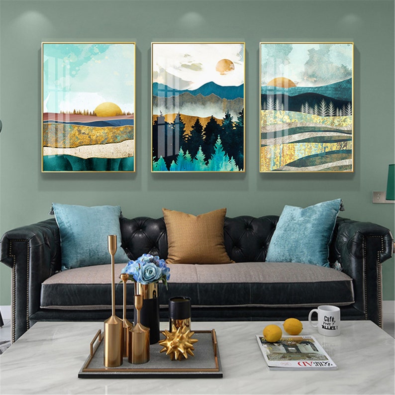 Nordic Poster Sunrise Sunset Landscape Print Wall Art Canvas Painting Decoration Wall Pictures for living Room Modern Home Decor