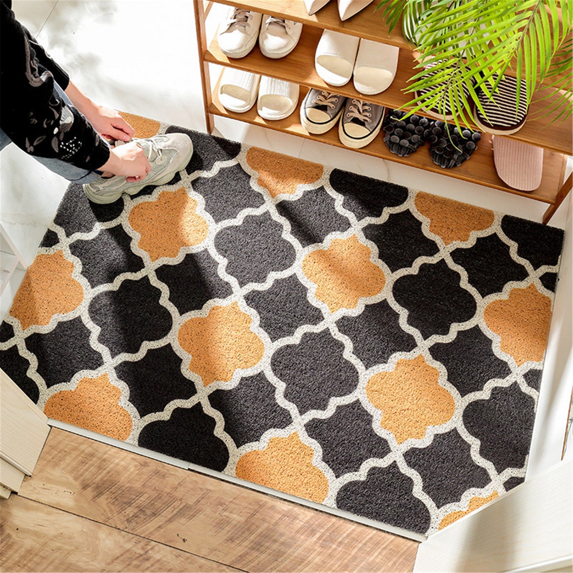 Extra Durable PVC Rubber Door Mat Heavy Duty Diamond Black Etsy