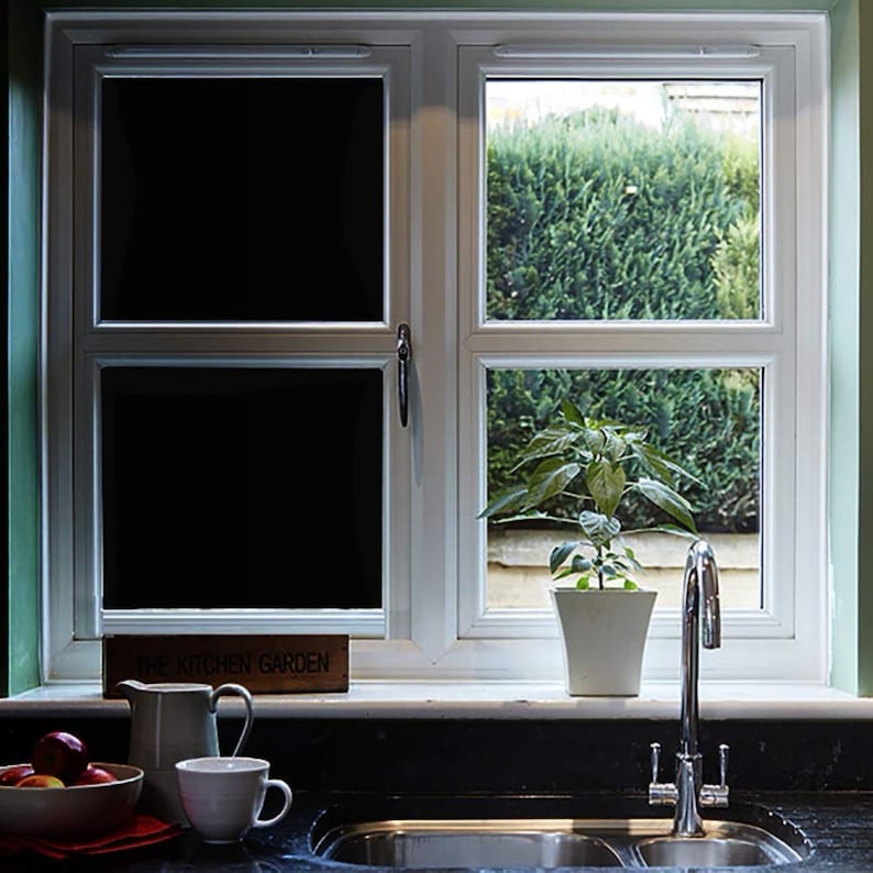 Blackout Window Film Privacy Window Cling Dark Window Tinting Etsy