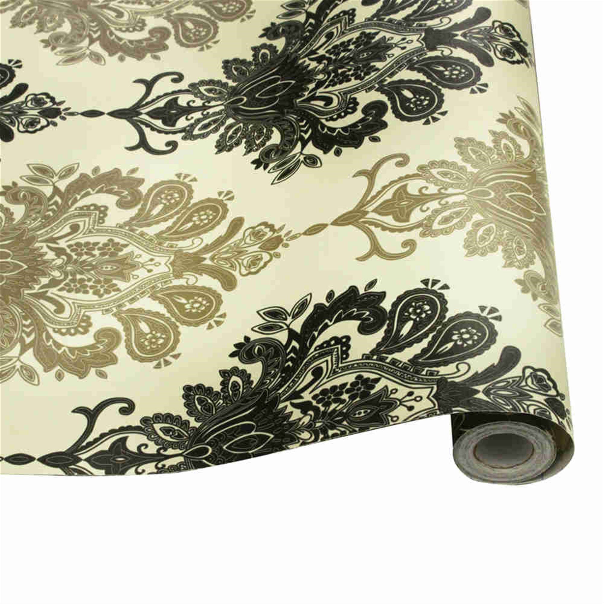 Gold Damask Shelving Paper Removable Shelf Liner Adhesive Etsy