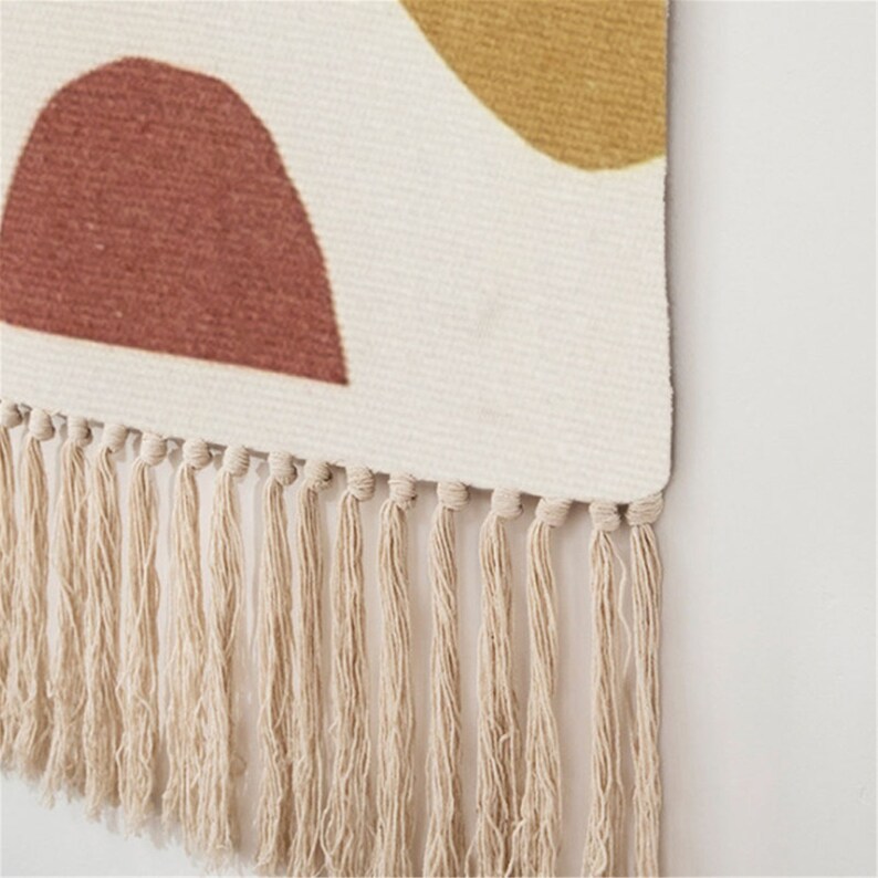 Tufted Tassel Tapestry Bohemian Macrame Woven Wall Hanging Etsy
