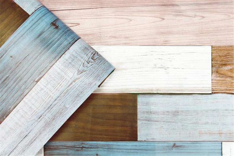 Wood Contact Paper Vinyl SelfAdhesive Removable Blue Wood Etsy
