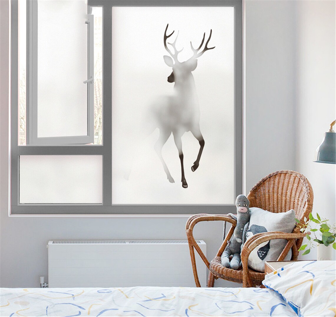 Frosted Window Film Privacy Sticker No Glue Window Sticker Etsy