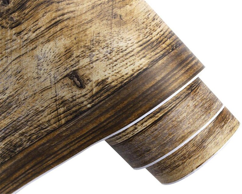 Wood Plank Wallpaper Shiplap Brown Vinyl Self Adhesive Contact Etsy