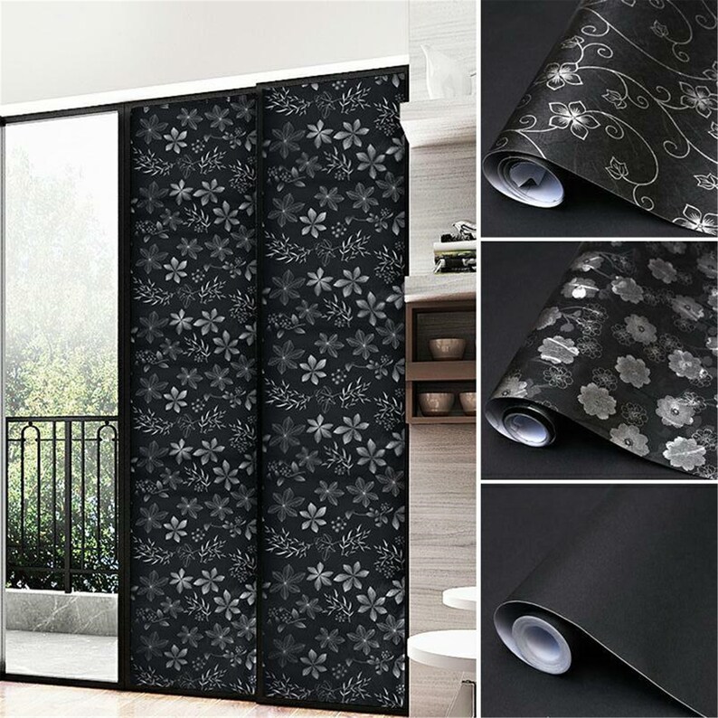 50X100cm Black Opaque Blackout Window Film Glass Sticker Etsy