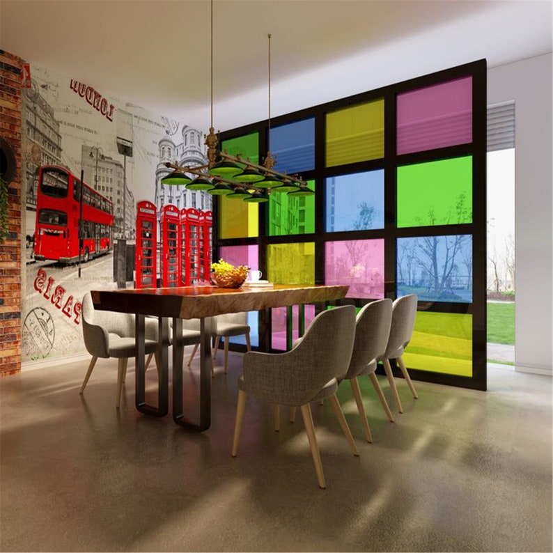 Red Decorative Window Film Solar Tint Glass Sticker Home Building Sticker Red Decorative Window Film Solar Tint Glass Sticker Home Building Sticker